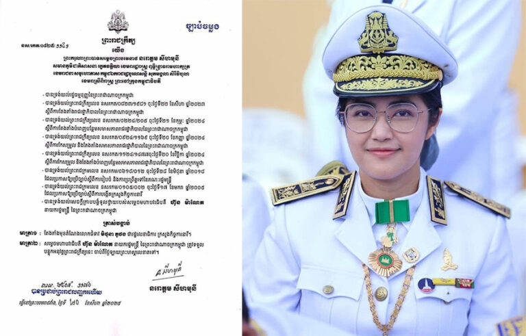 ព្រះរាជក្រឹត្យត្រាស់បង្គាប់តែងតាំងមុខតំណែង លោកជំទាវ មិថុនា ភូថង ជា រដ្ឋលេខាធិការក្រសួងកិច្ចការនារី