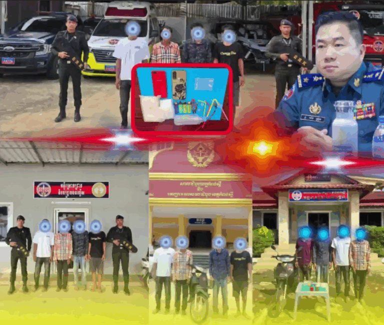 កងរាជអាវុធហត្ថខេត្តកំពង់ស្ពឺ​ ធ្វើការបង្រ្កាប​និងឃាត់ខ្លួនជនសង្ស័យ​បញ្ជូនទៅសាលាដំបូងខេត្តកំពង់ស្ពឺ ជាបន្តបន្ទាប់ដូចភ្លៀងរលឹម