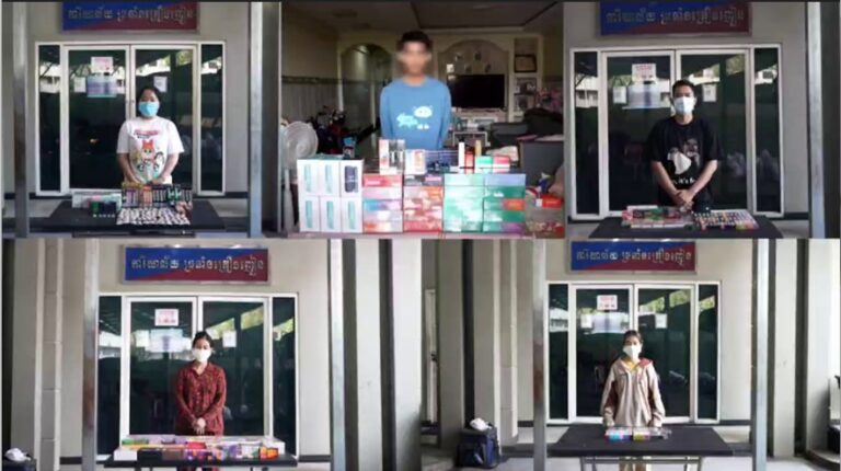 អាវុធហត្ថរាជធានីភ្នំពេញ បន្តចុះបង្ក្រាប ទីតាំងលួចលក់ឧបករណ៍អេឡិចត្រូនិកសម្រាប់ជក់សារធាតុគីមី ៥កន្លែងផ្សេងគ្នា បន្ថែមទៀត!