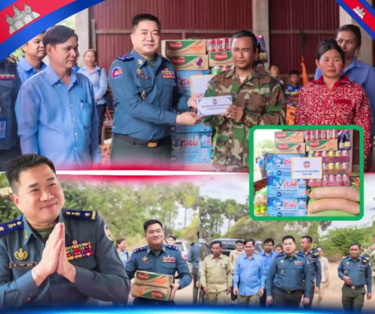 លោកឧត្តមសេនីយ៍ត្រី ម៉េង ស្រ៊ុន មេបញ្ជាការកងរាជអាវុធហត្ថខេត្តកំពង់ស្ពឺ ចុះសួរសុខទុក្ខលោកអនុសេនីយ៍ត្រី ហន ហេន វីរៈកងទ័ពឈរជើងសមរភូមិជួរមុខ…